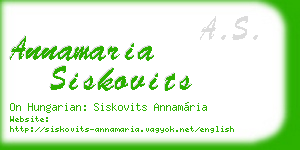 annamaria siskovits business card